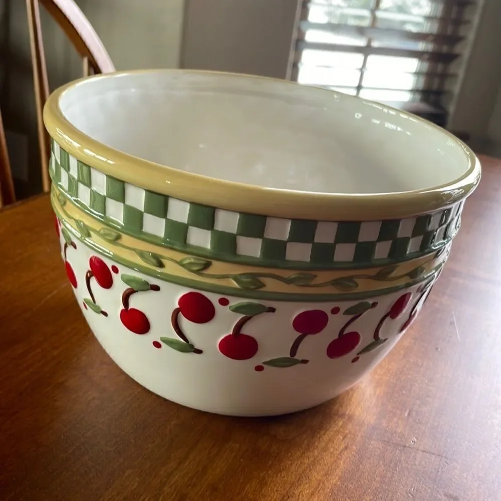 Mary Engelbreit Cherries Jubilee Serving Bowl 8 x 5